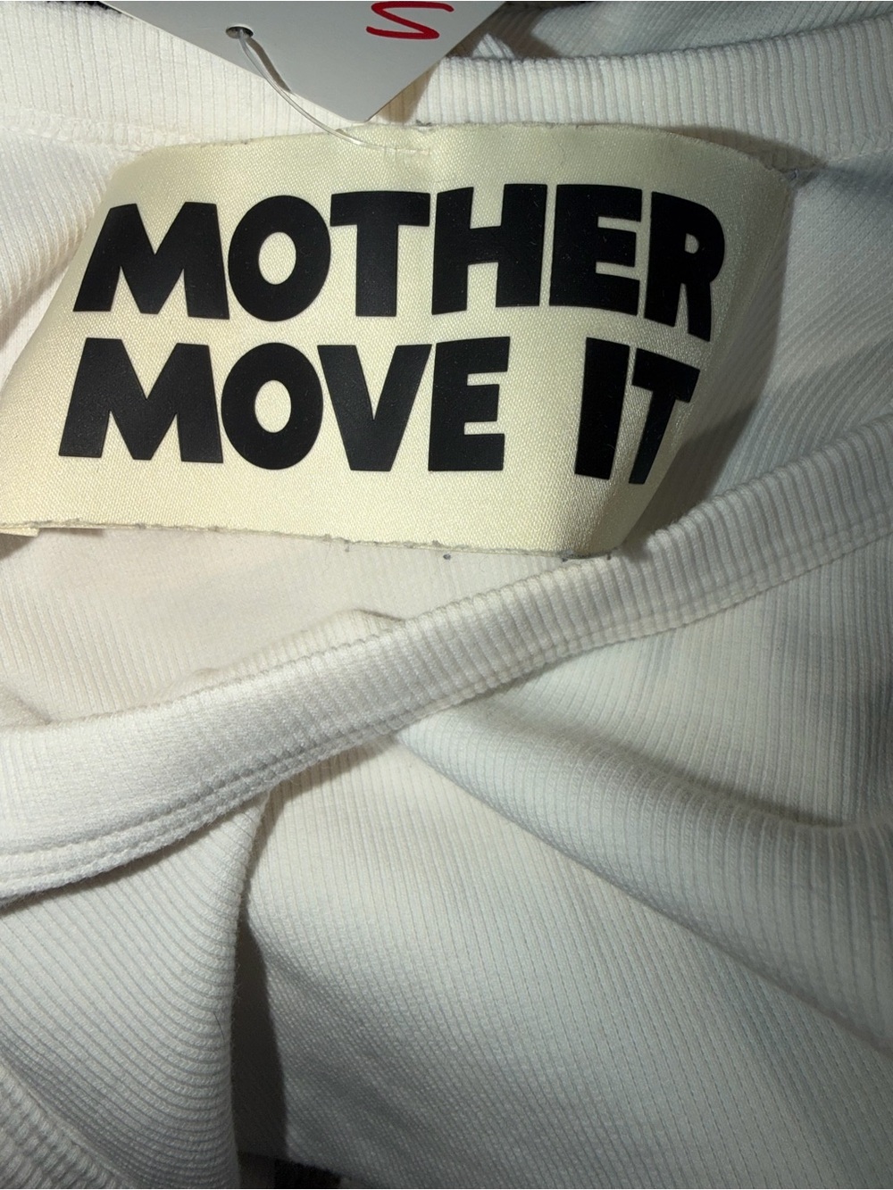 MOTHER White Ribbed Tank Top medium - Picture 3 of 5
